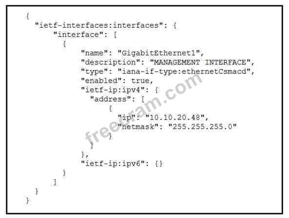 Automating and Programming Cisco Enterprise Solutions question 2