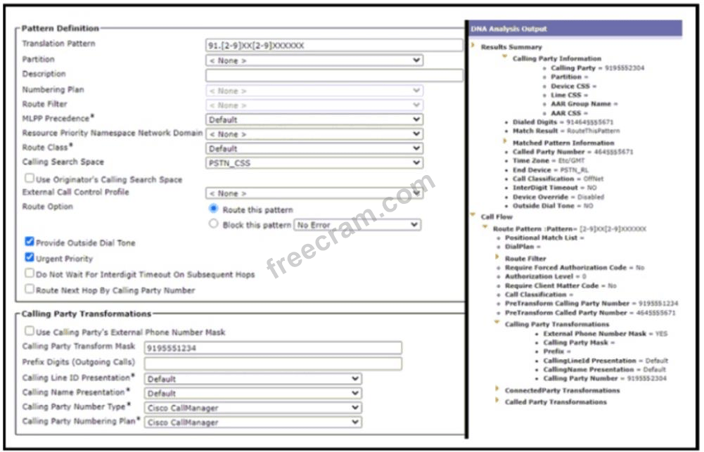 Implementing Cisco Advanced Call Control and Mobility Services question 1