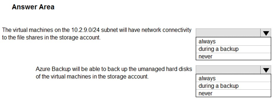 AZ-100 question 9