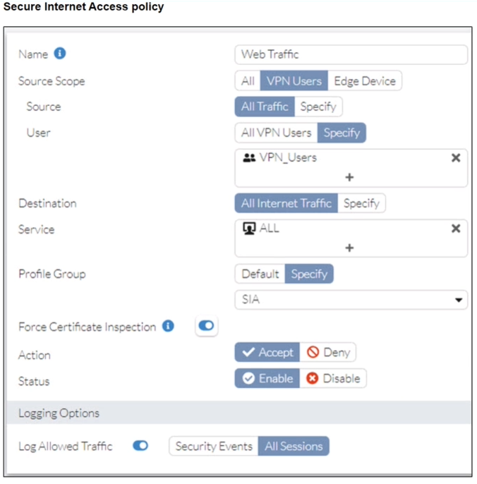 Fortinet FCSS - FortiSASE 23 Administrator question 5