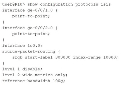 JN0-364: Service Provider Routing and Switching, Specialist (JNCIS-SP) question 7