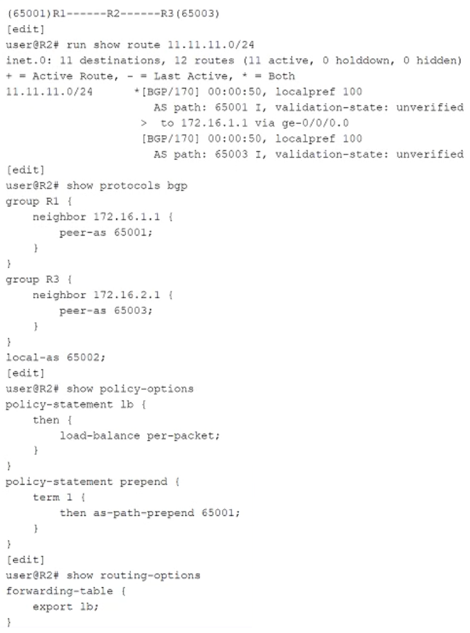 JN0-664: Service Provider Routing and Switching, Professional (JNCIP-SP) question 1