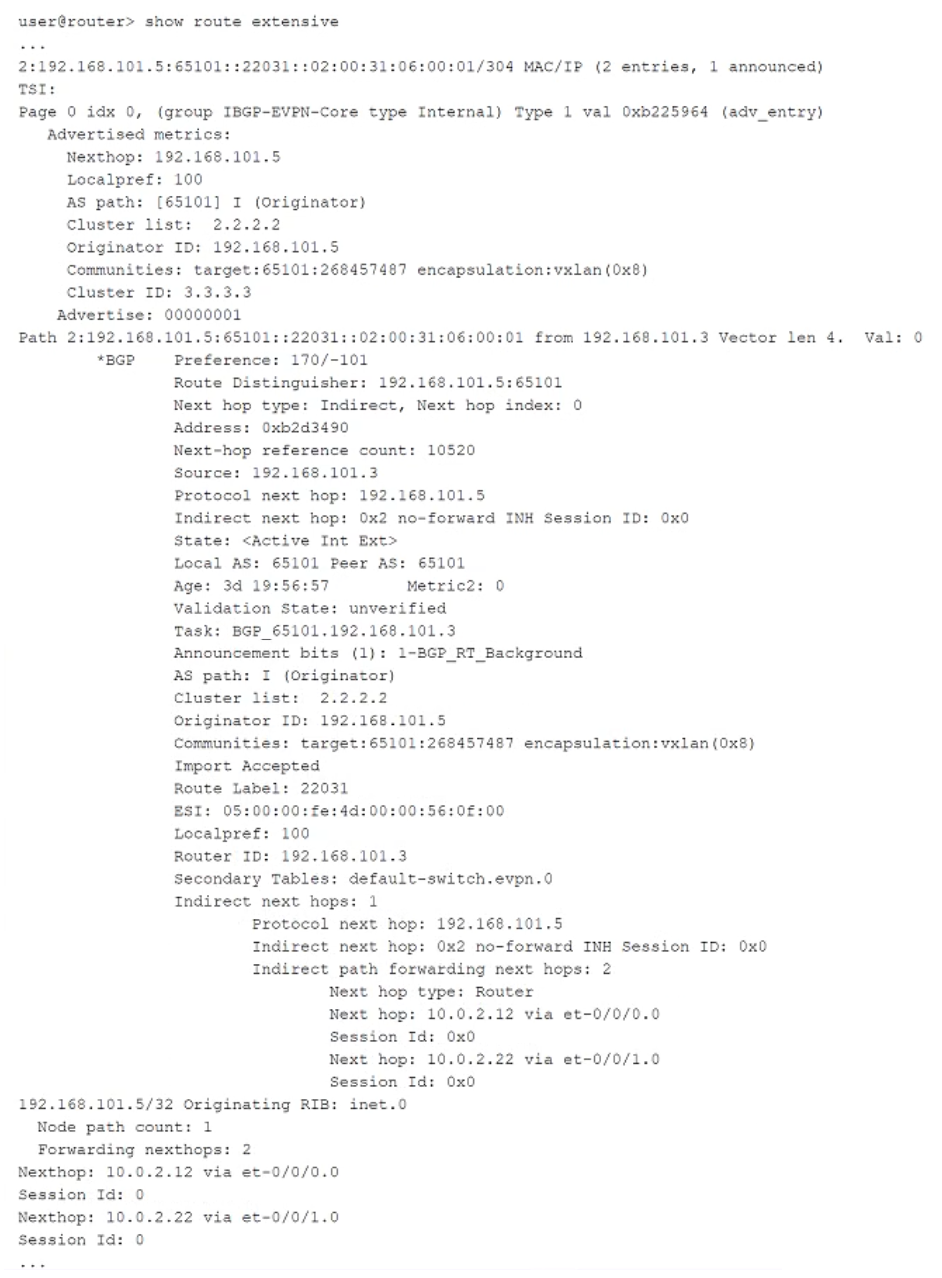 JN0-664: Service Provider Routing and Switching, Professional (JNCIP-SP) question 6