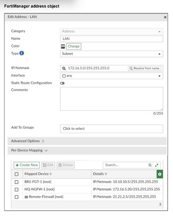 Fortinet NSE 6 - FortiManager 7.6 Administrator question 3