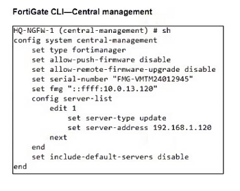 Fortinet NSE 6 - FortiManager 7.6 Administrator question 8