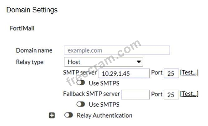 Fortinet NSE 6 - FortiMail 7.4 Administrator question 2