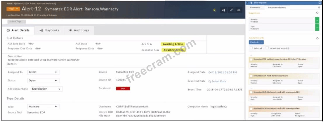 Fortinet NSE 6 - FortiSOAR 7.6 Analyst question 1