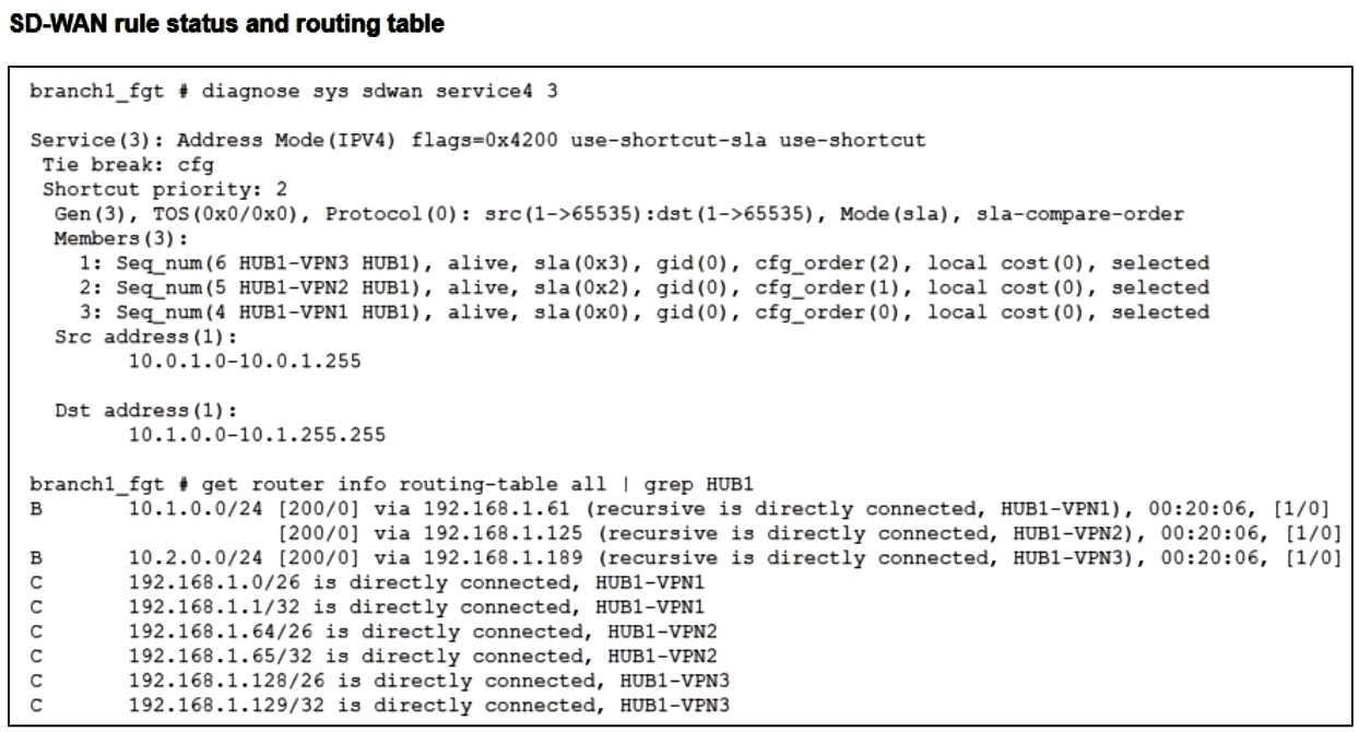 Fortinet NSE 6 - SD-WAN 7.6 Enterprise Administrator question 6